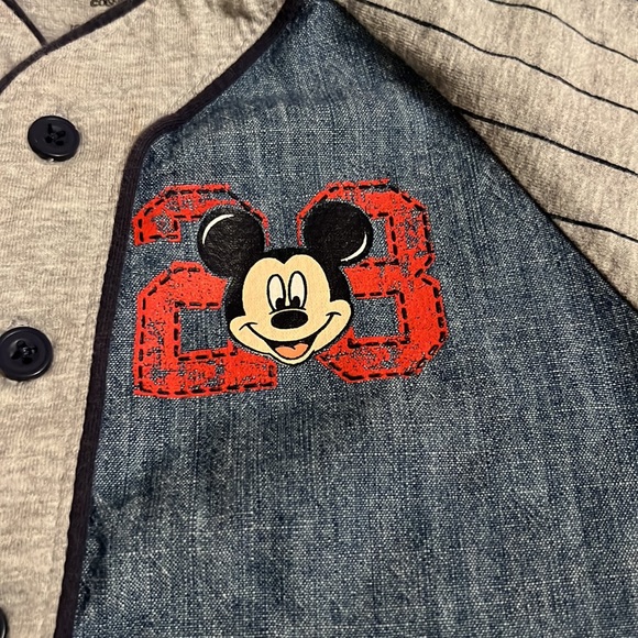 Disney Baseball Style Shirt with Mickey Mouse, Size 5 - Picture 3 of 9